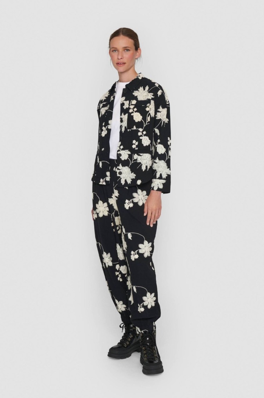 Kvinne BITTE KAI RAND | Embroidered Flower Bukser Black Embroidered Flower