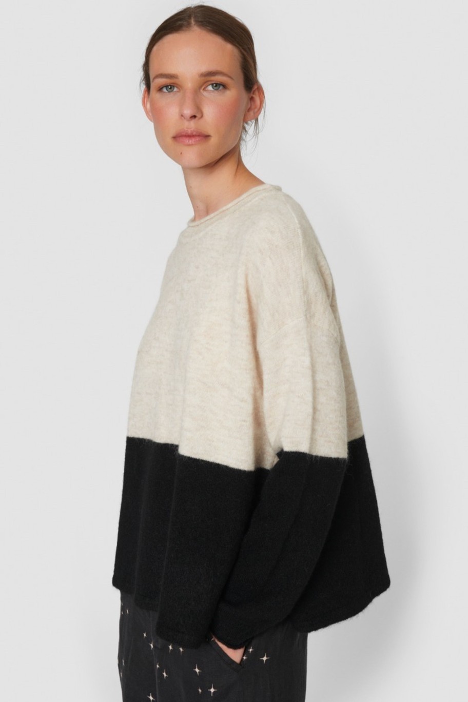 Kvinne BITTE KAI RAND Strikk | Dandelion Knit To-Farget Bluse